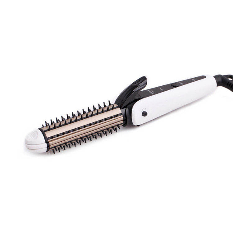 8890 3 in 1 Fashion Curler Flat iron Hair Straightener Styling Curling Hair Brush Comb