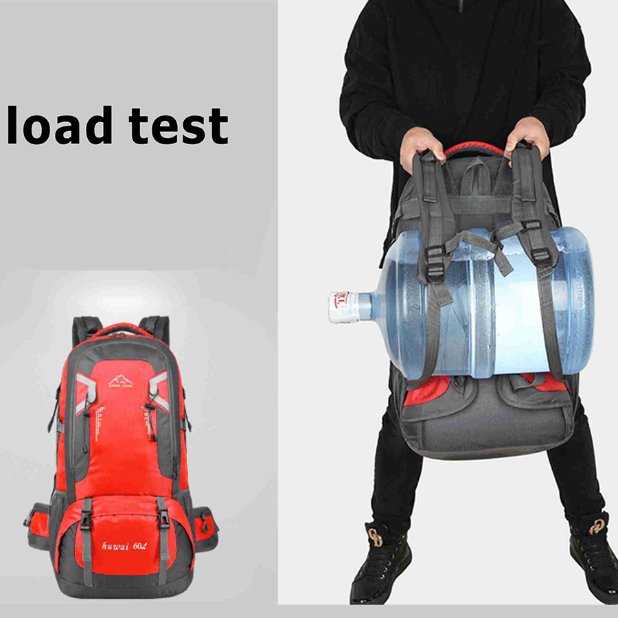 Mountaineering Bag, Outdoor Travel Backpack, Large-capacity Waterproof And Wear-resistant Hiking Bag, 60L Backpack With Headphone Jack