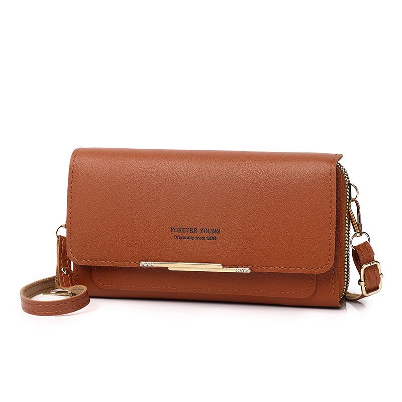 New Women's Phone Wallet, Korean Style, Large Capacity Double Layer Coin Purse, Multi-function Crossbody Bag
