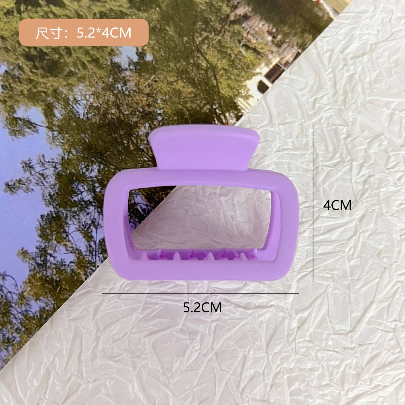 FJ1068 Women's Simple Square Small Grab Hair Clip Headpiece on the Back of the Head