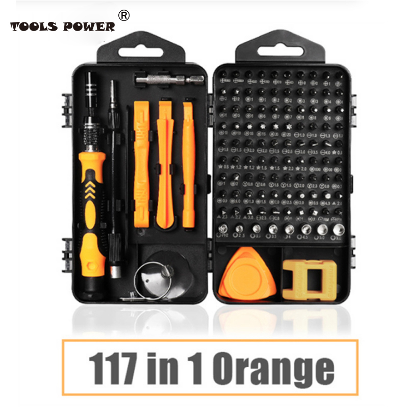 Tools power 117 in 1 Screwdriver Set of Screw Driver Bit Set Multi-function Precision Mobile Phone Repair Hand Tool Torx Hex