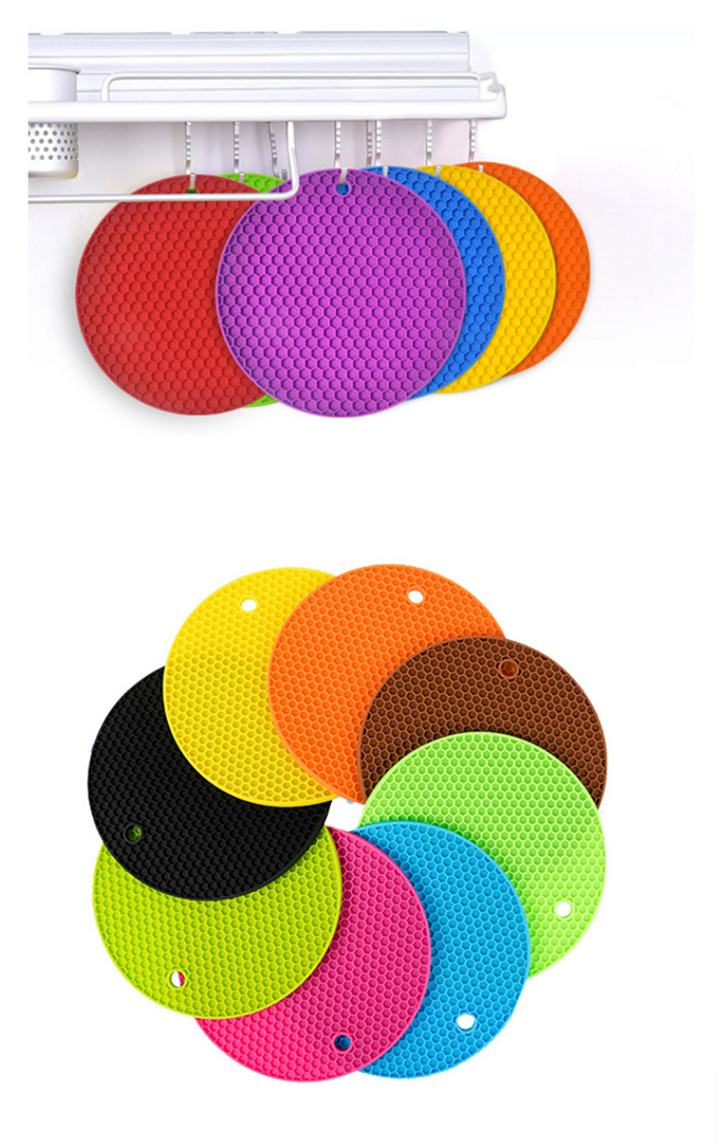 Silicone Insulation pad Pot Mat Trivet Pad Heat Resistant Anti-Slip for Table Oven Mitts (6 pack)