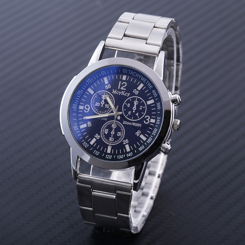 28040# Mens Watches Fashion Casual Chronograph Business Dress Quartz Stainless Steel Wrist Watch