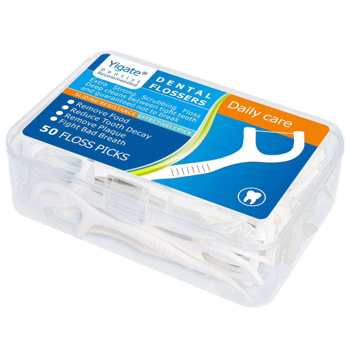  Tooth Cleaner floss pick Dental Floss Picks 50PCS High Toughness Professional Toothpicks Sticks with Portable Case and Dental Picks Perfect for Family,Hotel,Travel