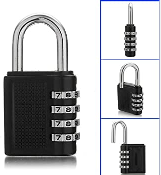 Password Lock 4 Digits Number Combination Code Padlock