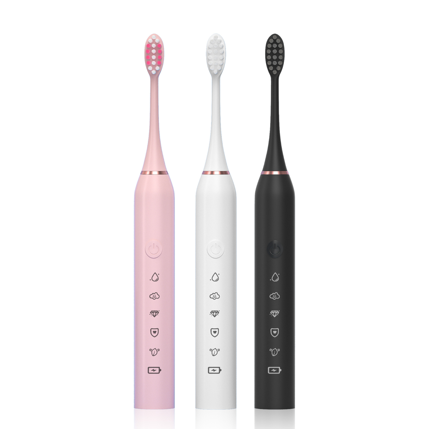 Electric Toothbrush Sonic Cleaning Rechargeable Toothbrush with Timer Pressure Sensor 5 Modes Sonic Toothbrush for Adults