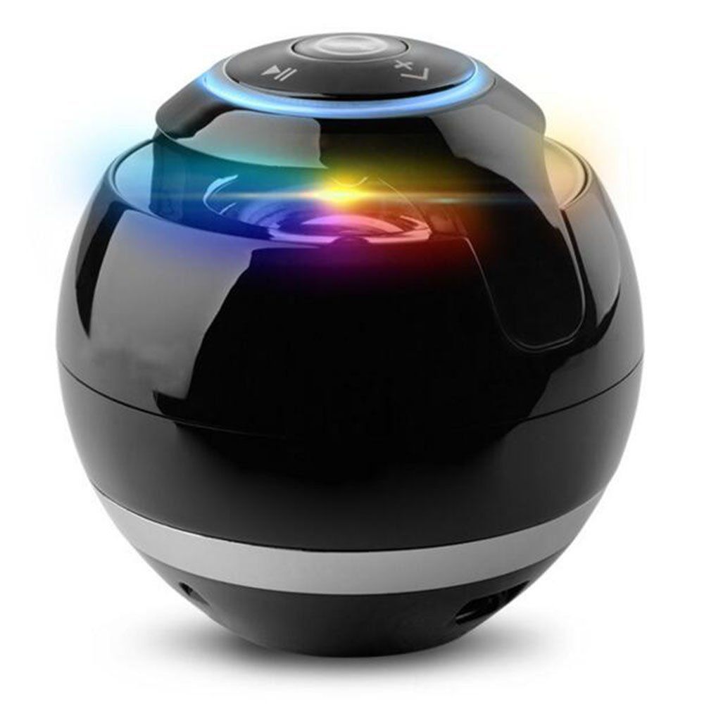 Wireless Bluetooth Speaker Ball Post TF FM Radio MP3 - Black