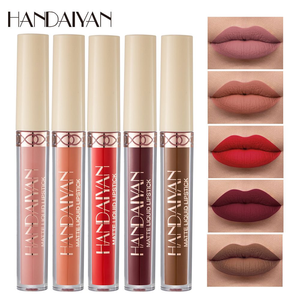 HANDAIYAN matte Velvet 12 color lip gloss Liquid red lip glaze H1012