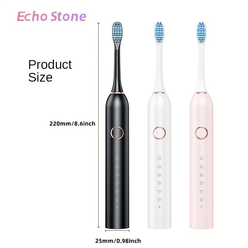 Electric Toothbrush Set, Comes with 4 Brush Heads & Travel Case,5 Modes with 2 Minutes Built in Smart Timer, One Charge for 30 Days, 42000 VPM Motor