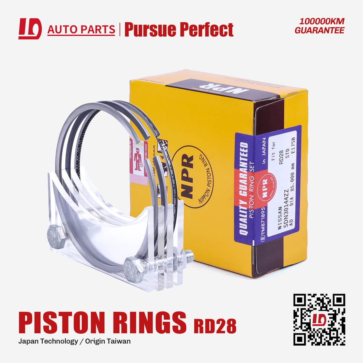 NPR RD28 Engine Piston Rings OEM:SDN30144ZZ for NISSAN
