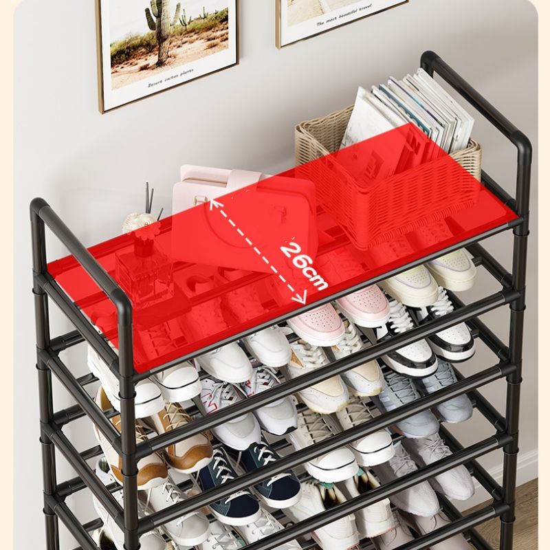 Length 44 cm 2 layers ，3 layers, 4 layers ,5 layers CRRSHOP lenght 56.5cm 3 layers, 4 layers ,5 layers , 6 layers,7 layers ,8 layers  Storage Rack, simple household use, multi-layer entrance, indoor storage rack dust-proof dormitory storage rack, shoe cabinet