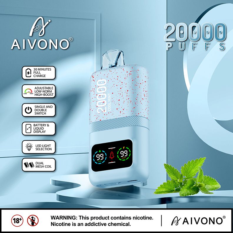 10 pcs 20K Vape-20000 puffs Vape Disposable e-cigarette Puffs 5% or 2% 20000 puffs Cool Mint OEM 600~25K PUFFS Watermelon ice Cool mint