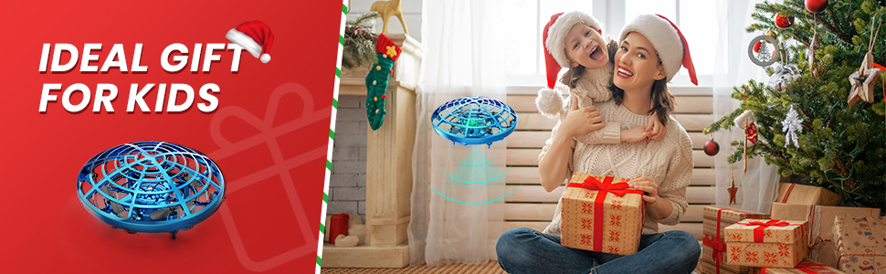 Tospin RC Flying Toys flying ball ufo Hand Controlled Drone with LED Light Induction Remote Control for Kids Boys Girls Birthday Gift