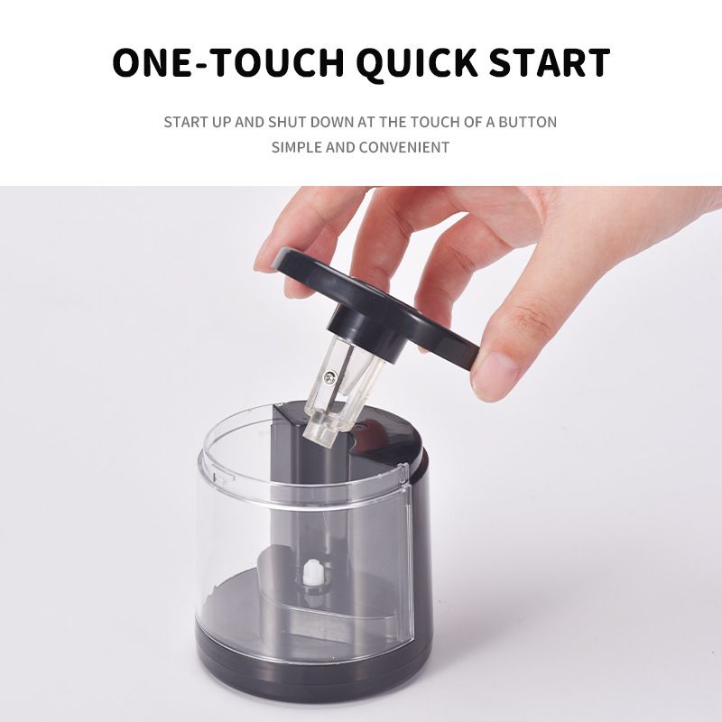 Automatic Electric Pencil Sharpener, Safe Portable Pencil Sharpener, Durable Pencil Cutter Stationery for Kindergarten Kids Primary School Students Daily Study