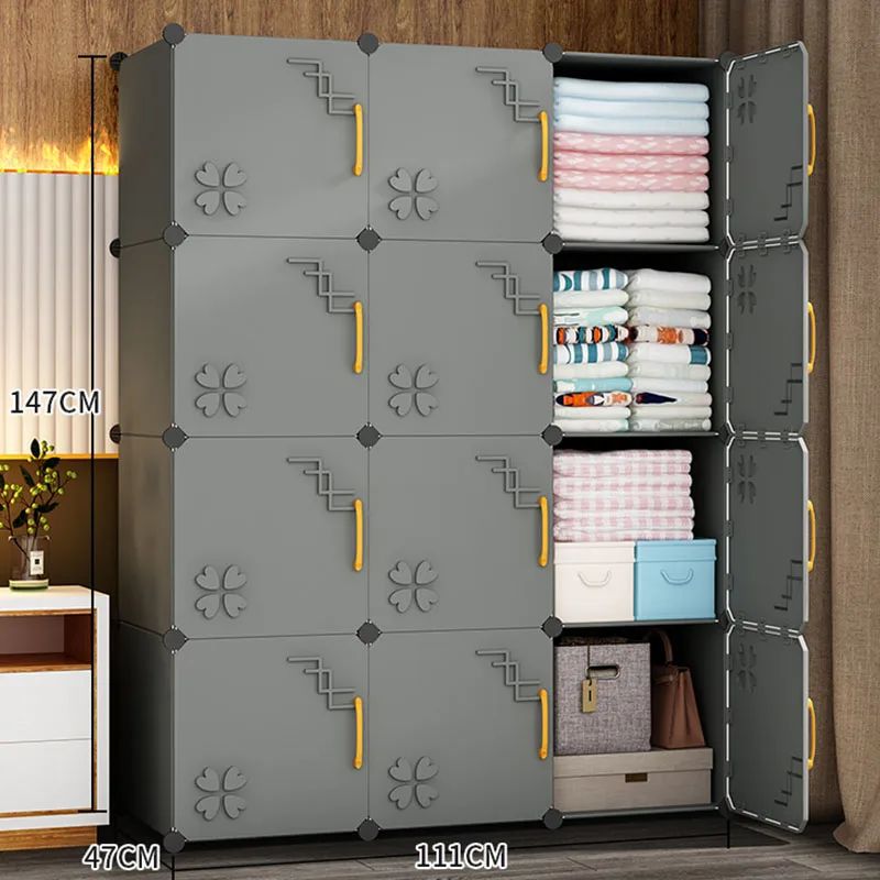 Door Shelves Wardrobe Minimalist Nordic Display Open Makeup Placard Modern Foldable Clothes Closet Cheap Muebles Salon Furniture