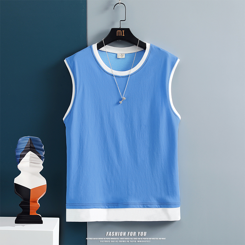 Mens Tank Top Cotton Casual Sleeveless Tshirt for Men Bodybuilding Bottoming Undershirts 2129