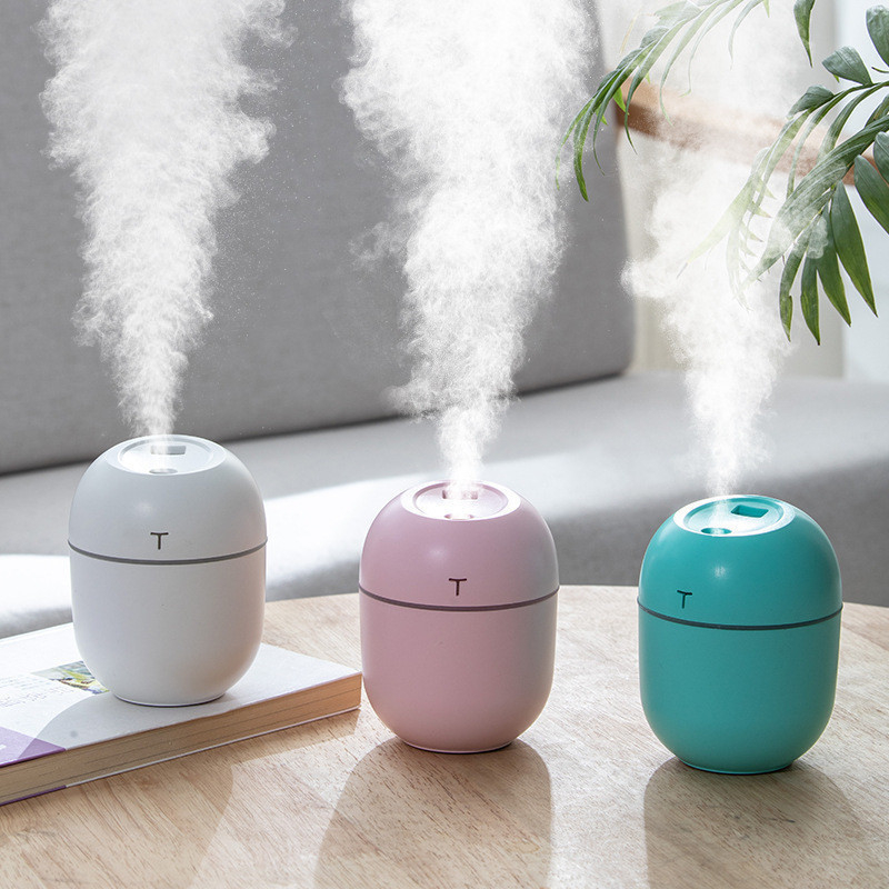 New 220ML Mini Ultrasonic Air Humidifier Aroma Essential Oil Diffuser for Home Car USB Fogger Mist Maker With LED Night Lamp