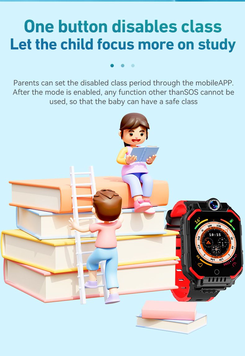 Kids Smartwatch GPS Tracker + Video / Voice Chat | SOS Button | 