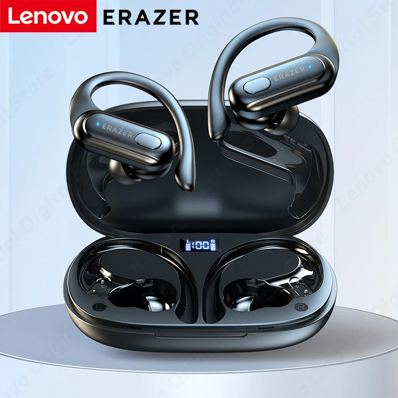 Lenovo ERAZER XT60 Sports Wireless Headphones Bluetooth  Earphones HiFi Earbuds Noise Reduction Headset with Mic Earhook