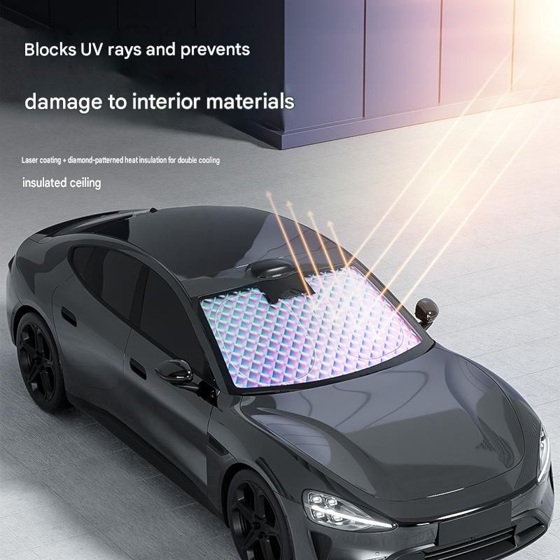 Car Front Windshield Sun Shade Heat Insulation Sun Visor Foldable Light Blocking Cover Universal Auto Sunshade for Vehicle
