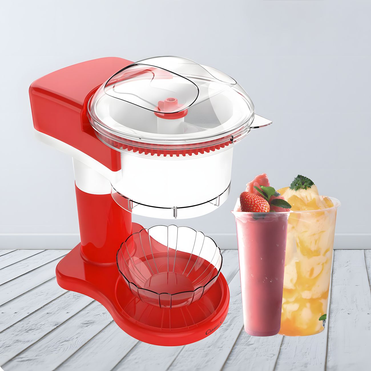 Small Shaved Ice Machine Household American Standard Electric Ice Maker Ice Crusher Smoothie Machine Hail Ice Machine Smoothie Machine