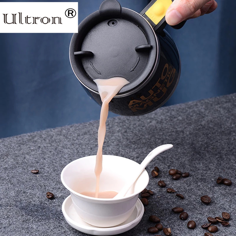 Ultron New Automatic Self Stirring Magnetic Mug 304 Stainless Steel Coffee Milk Mixing Cup Creative Blender Smart Mixer Thermal Cups