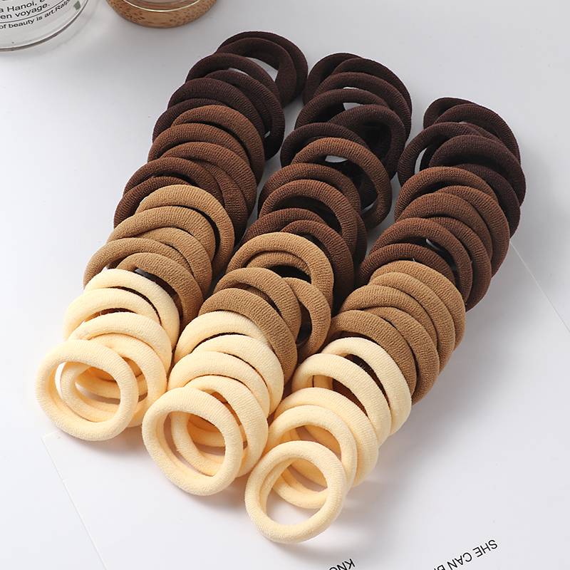 ZHUJIE-001 50Pcs Girls Nylon Rubber Bands Elastic Hair Bands Hair Accessories Children Ponytail Holder Headband Kids Ornaments Gift