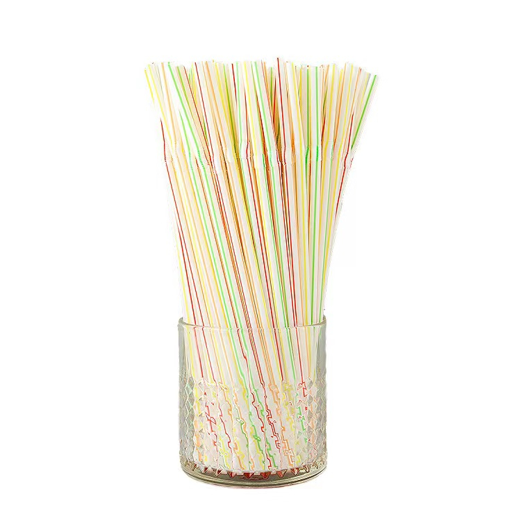 Disposable colored elbow plastic straw lengthening curved fruit juice drink milk tea straw 100 packs