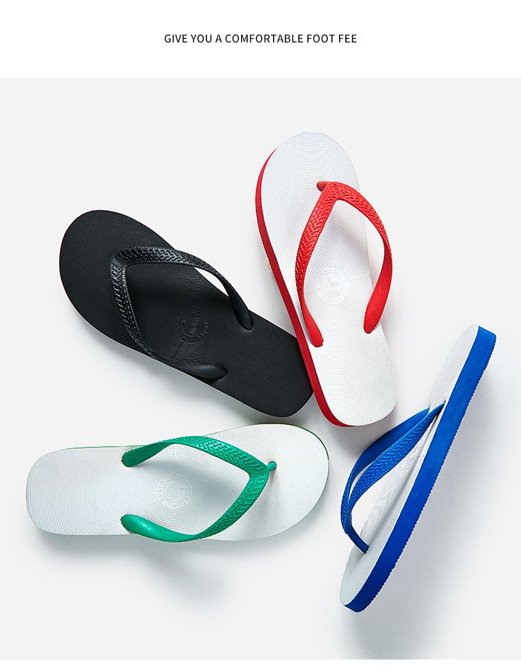 Flip-flops slippers Thailand summer beach outdoor leisure non-slip couple rubber wear-resistant flip-flops sandals 