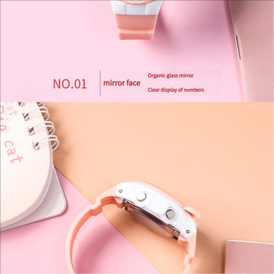 New stock panda cartoon children's electronic watch student party waterproof night light multifunctional alarm clock electronic watch