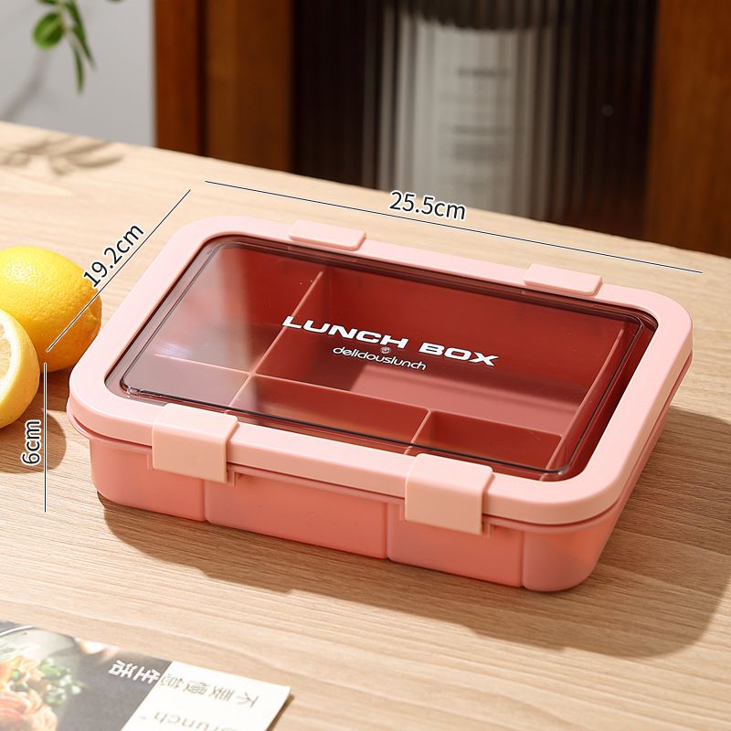 Lunch Box with Compartment Office Worker Light Portable Child Separate Meal Box Kitchen Dining Storage Travel To-Go Food Containers