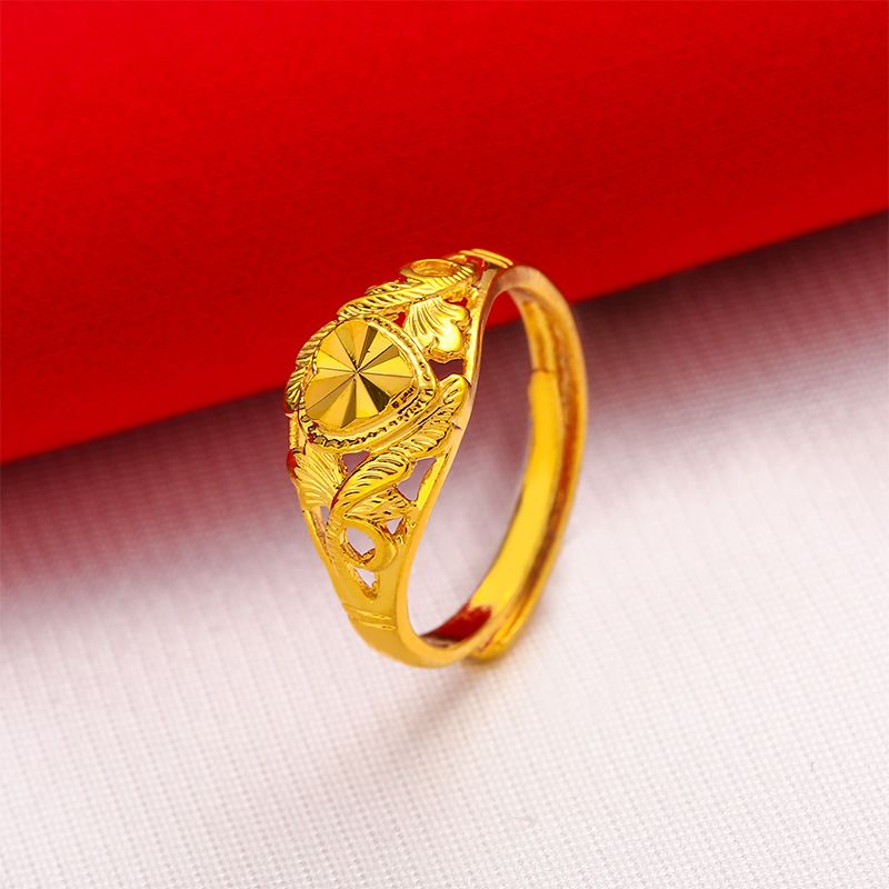 Adjustable opening rig Plated Imitation Gold Jewelry Women's love Ring CRRSHOP lovers Valentine's Day ring girl jewelry