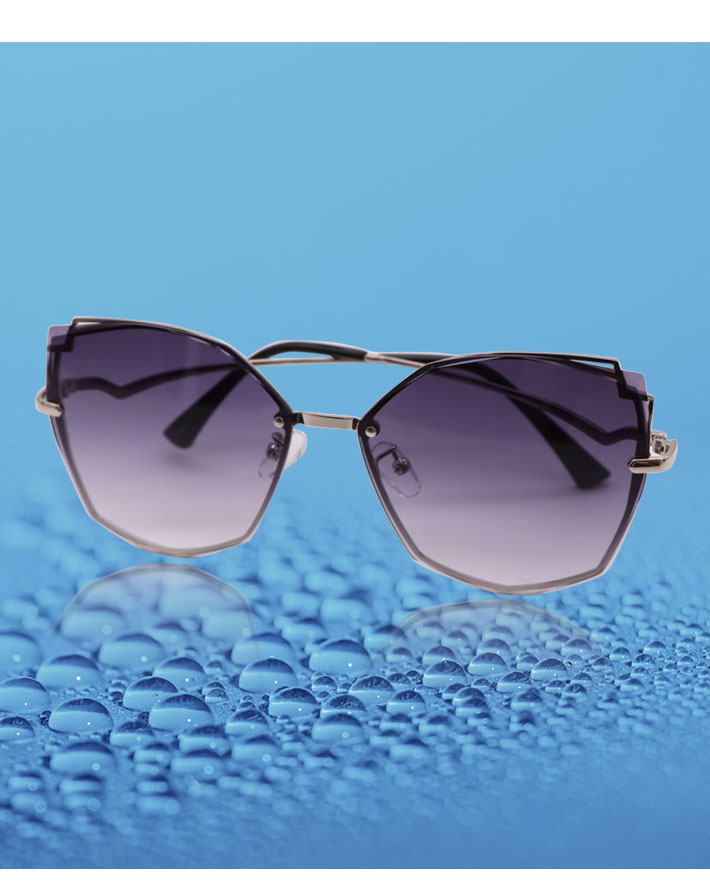 431 Large Frame Metal Irregular Ladies Polarized Color Fashion Sunglasses UV400 Street Shot Shades for Women Men Eyeglasses