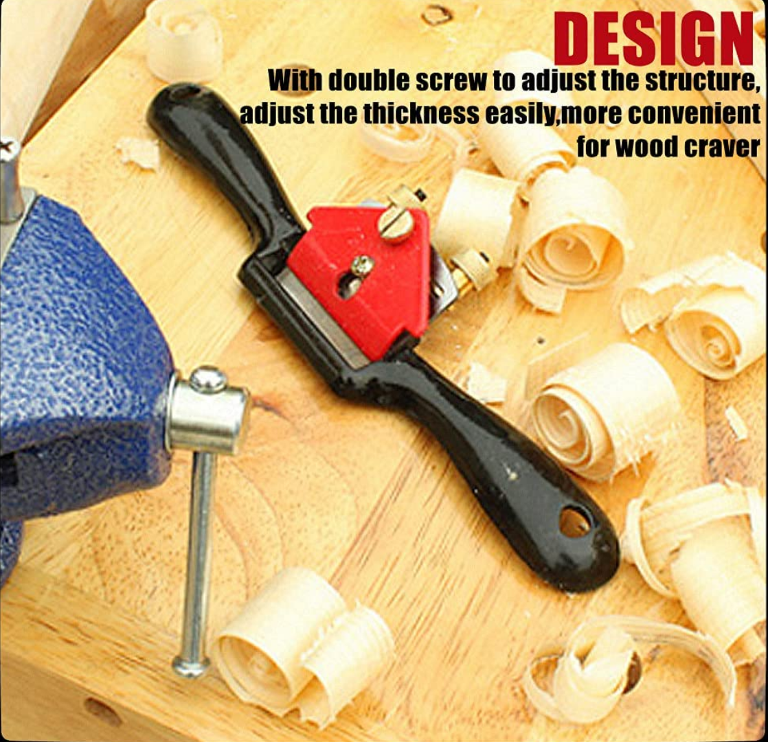 WELLHOME Woodworking Planer Adjustable Spokeshave Woodworking Plane Trimming Tools Hand Cutting Edge Chisel Carpenter Manual Accessories DIY