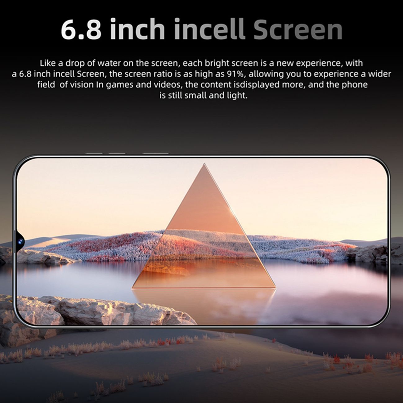 New cross-border phone Spark20 Pro Android 16+1T intelligent 6.8-inch large screen phone (explosive model)