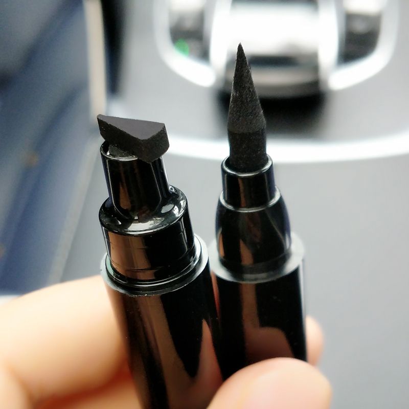 CmaaDu 2 In 1 Liquid Eyeliner Stamp Pen Eye Liner Pencil Waterproof Long-lasting Eye Makeup