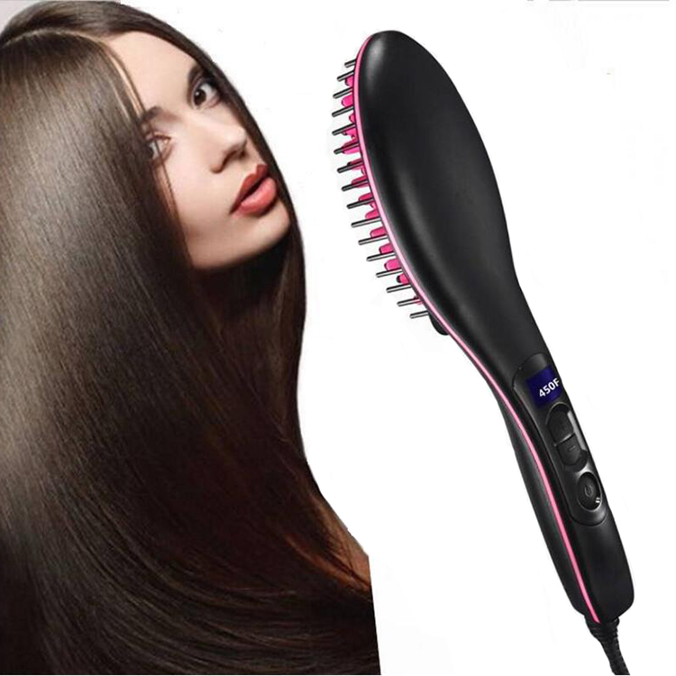 2022 Straight Hair Straightener Comb Digital Hair Dryer Brush, Fast Electric Straightening Hair Dryer Straightening Irons With Lcd Display