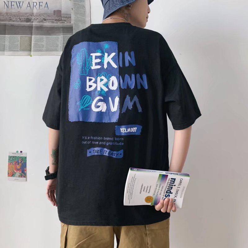 GT T276 Men's Summer New Half-Sleeved Loose T-Shirt Round Neck Printed T-Shirt