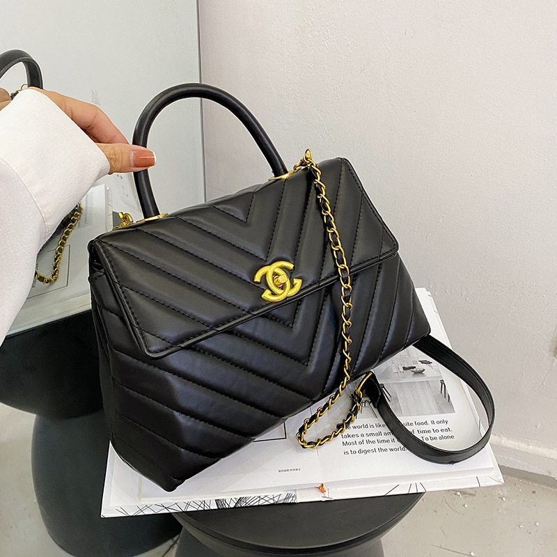 18008 Temperament Trendy Cross-Body Women's Bag Chain Bag Small Square Pack