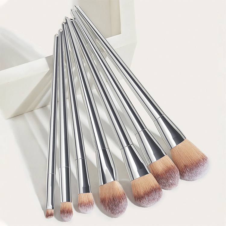 GG090202 7Pcs Makeup Brushes Makeup Tools Combination Set Diamond-Shaped Tricolor Hair Eyeshadow Brush Powder Brush