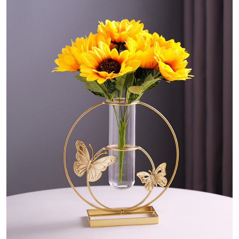 Desktop decorative vase Living room desktop, simulated flowers CRRSHOP flower arrangement, utensil dining table hydroponic vase decoration