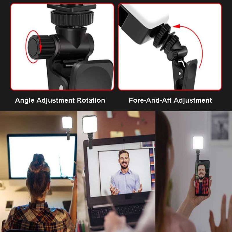 RGB LED Video Lights with clip Photography Selfie- Camera flashlights photo
