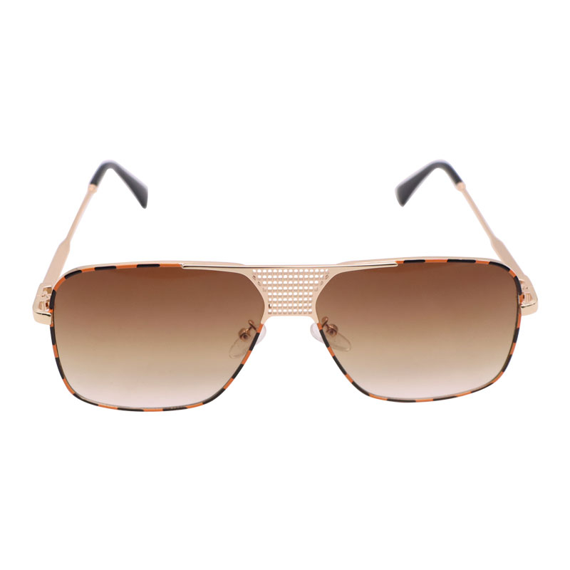 2531 Men Women Sunglasses Oversized Metal Frame Gradient Color Lens Sungshades Vintage Square Ladies Outdoor Spectacles UV400 Gafas