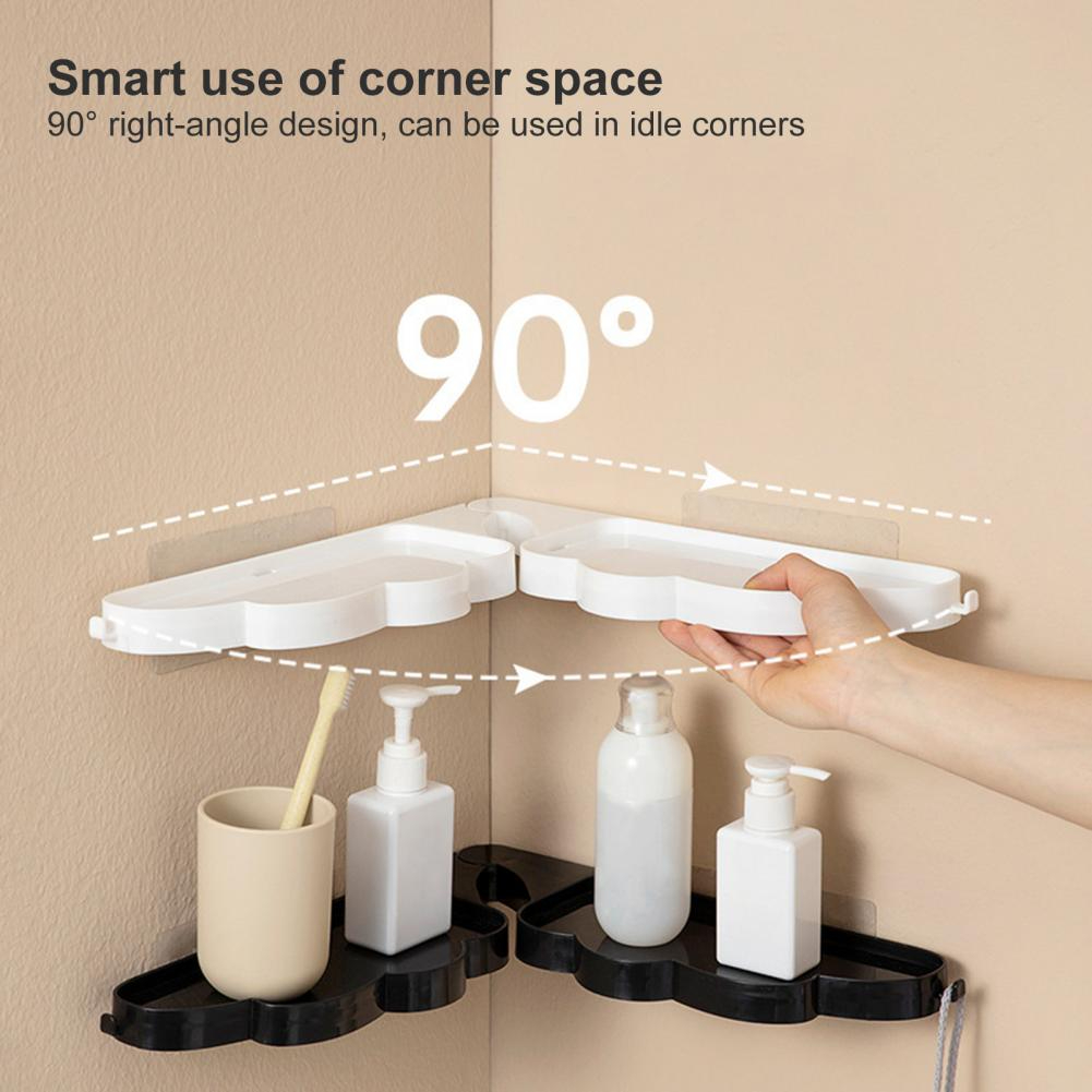 Bathroom Corner Shelves Shower Shelf Angel Wings Household Dishcloth Sponge Dual Drain Basket Kitchen Faucet Storage Rack
