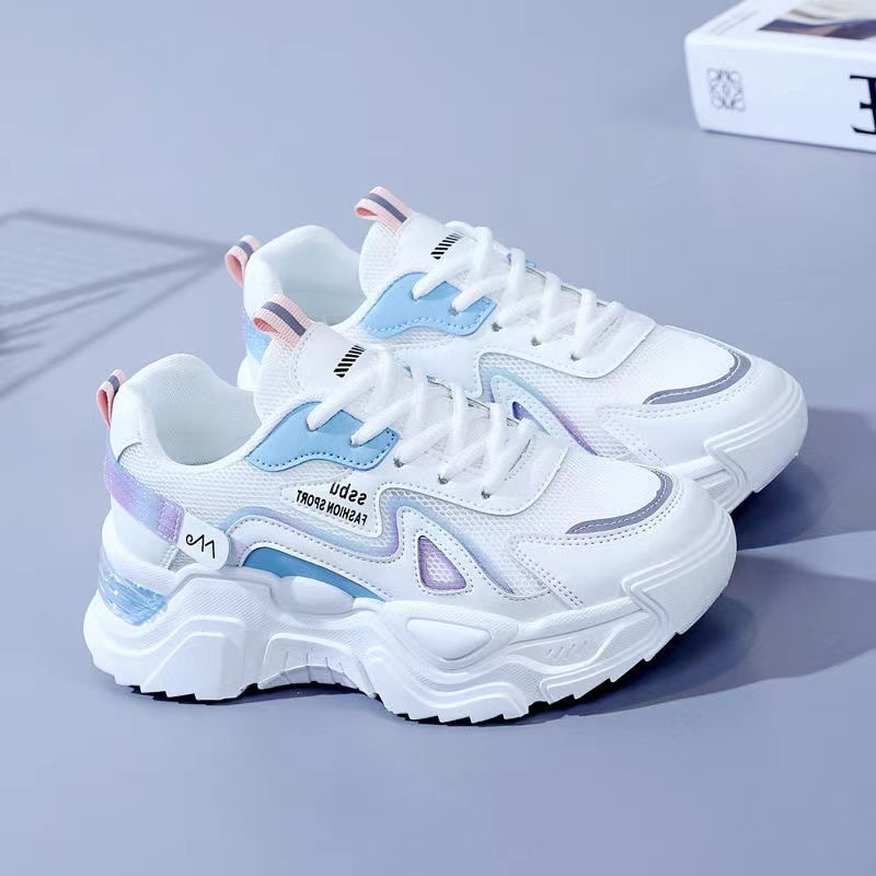 XF2212 Women's Spring and Autumn New Mesh Breathable Casual Shoes Soft and Comfortable Sports Running Shoes