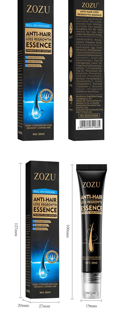 ZOZU Anti-hair loss essence strengthens hair roots, improves hair loss and promotes hair growth