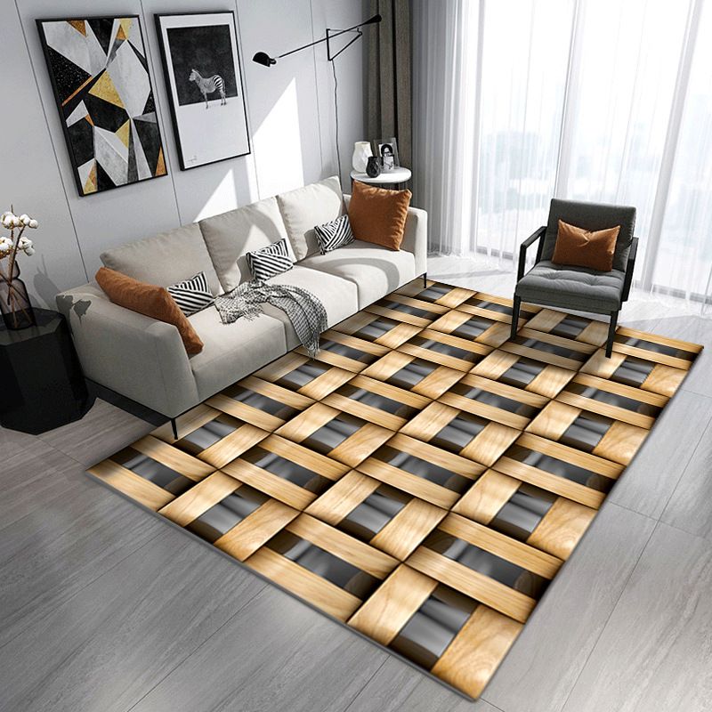 Geometric line carpet, minimalist living room carpet, sofa and coffee table carpet, crystal velvet carpet,Resistant to dirt,Easy to clean Floor Mat 
