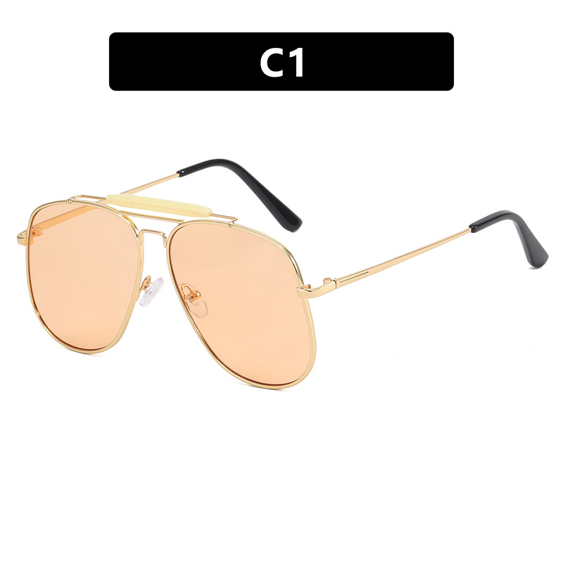 2024 New metal big frame network red the same sunglasses 1127