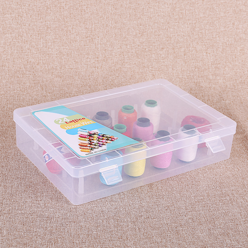Flip-top Plastic Needle and Thread Storage Box