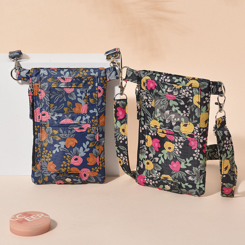 1105 New Design Crossbody Bag Vertical Mini Shoulder Bag Fashion Printed Canvas Bag Mobile Phone for Women